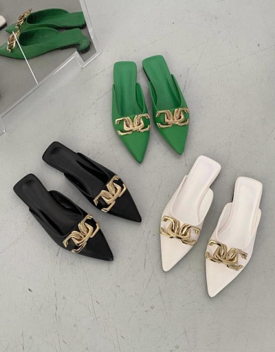 Replica Korean Style Pointed Toe Slide Slippers For Ladies #797447 $45.06 USD for Wholesale