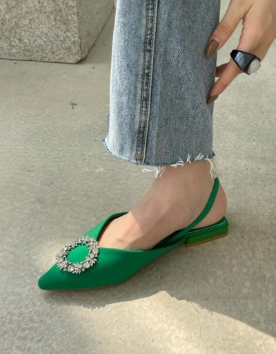 Rhinestone Fashion Casual Korean Flat Sandals #797448 $46.73 USD, Wholesale Fashion Flats