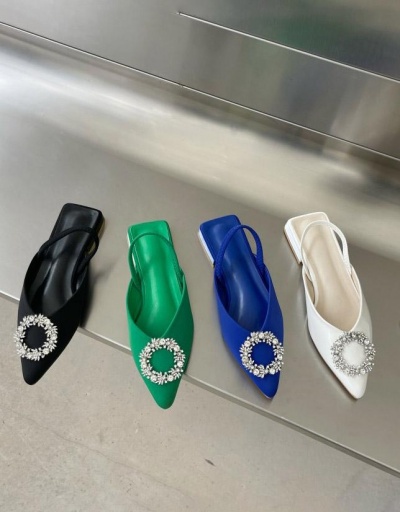 Replica Rhinestone Fashion Casual Korean Flat Sandals #797448 $46.73 USD for Wholesale