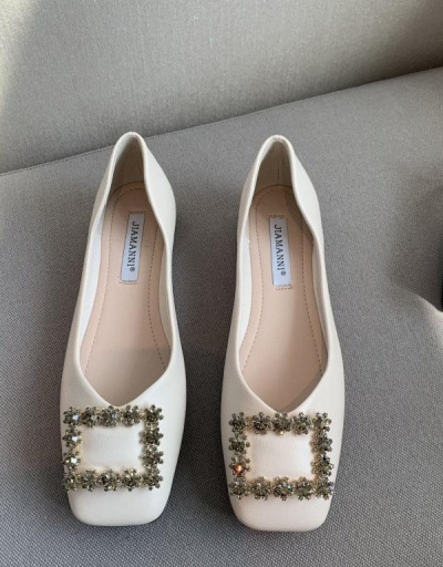 Replica Latest Style Fashion Rhinestone Flats Shoes #797450 $41.73 USD for Wholesale