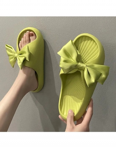 Simple Design Bow Solid Color Bandage Beach Slippers  #797457 $15.80 USD, Wholesale Fashion Slippers