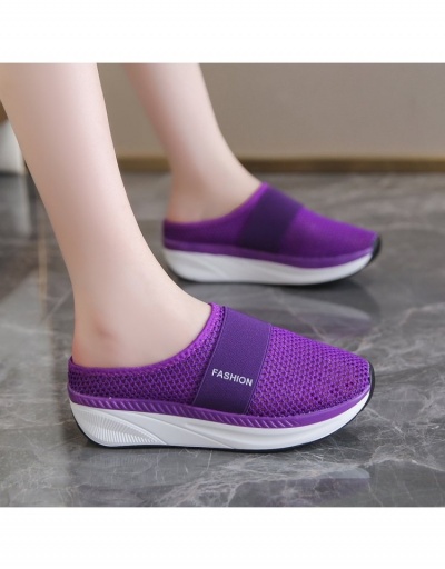 Replica  Women's Leisure Baotou Gauze Women's Wedge Slippers #797462 $18.51 USD for Wholesale