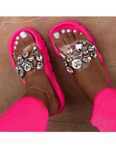 Replica Summer Fashion Transparent Beading Casual Slippers  #797464 $25.48 USD for Wholesale