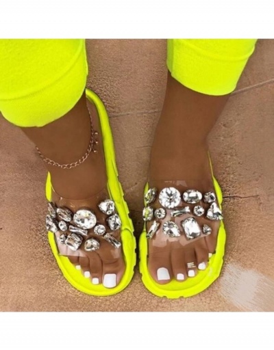 Replica Summer Fashion Transparent Beading Casual Slippers  #797464 $25.48 USD for Wholesale