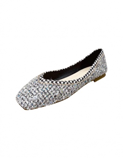 Replica Spring New Arrival Full Rhinestone Flat Shoes #797465 $50.96 USD for Wholesale