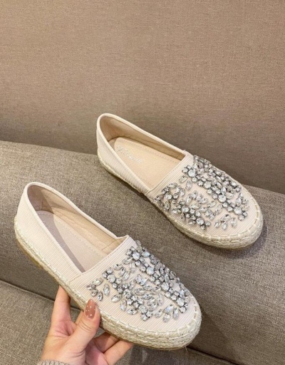 Replica Casual Latest Style Rhinestone Slip On Flat Shoes #797467 $51.46 USD for Wholesale