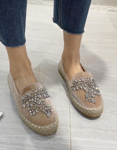 Casual Latest Style Rhinestone Flats Shoes #797469 $47.32 USD, Wholesale Fashion Flats