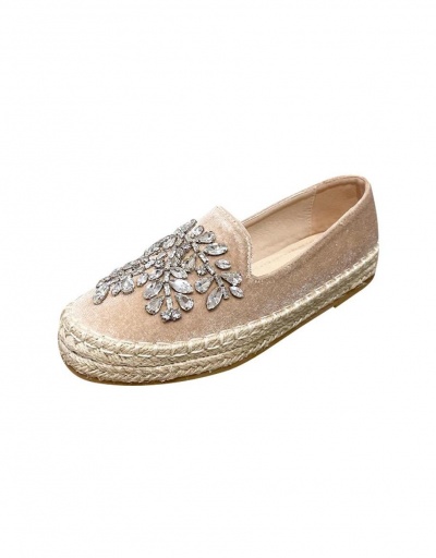 Replica Casual Latest Style Rhinestone Flats Shoes #797469 $47.32 USD for Wholesale