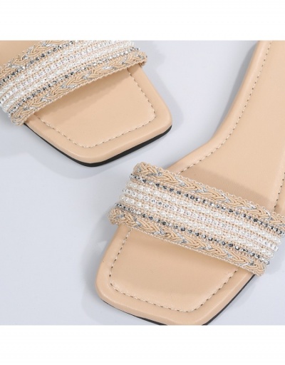 Replica  Women's Outwear Weave Flat Slippers #797474 $18.74 USD for Wholesale