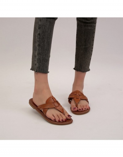 Replica Women Fashion Weave Flat Slippers  #797486 $18.12 USD for Wholesale