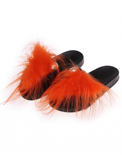 Replica  New Faux Pearl Plush Slippers For Women #797489 $13.33 USD for Wholesale