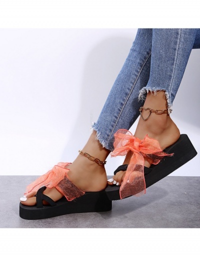 Replica  Beach Casual Bow Platform Slippers #797493 $14.34 USD for Wholesale