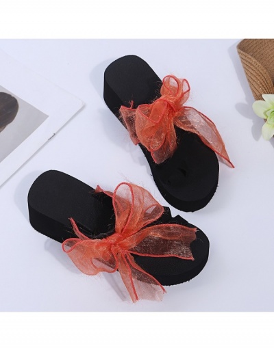 Replica  Beach Casual Bow Platform Slippers #797493 $14.34 USD for Wholesale