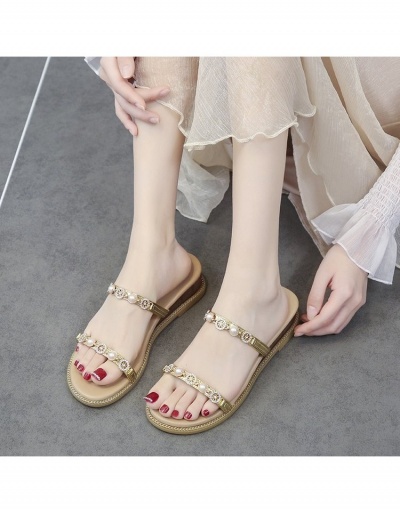  Summer  Platform Fashion Pearl Women's Slippers #797499 $28.15 USD, Wholesale Fashion Slippers