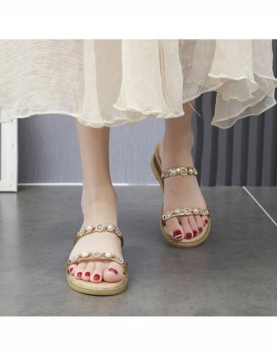 Replica  Summer  Platform Fashion Pearl Women's Slippers #797499 $28.15 USD for Wholesale