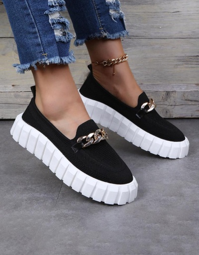 Casual Chunky Soles Women Flats Slip On Shoes #797502 $27.63 USD, Wholesale Fashion Flats