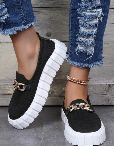 Replica Casual Chunky Soles Women Flats Slip On Shoes #797502 $27.63 USD for Wholesale