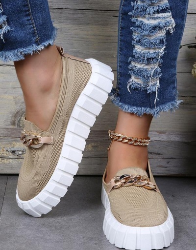 Replica Casual Chunky Soles Women Flats Slip On Shoes #797502 $27.63 USD for Wholesale