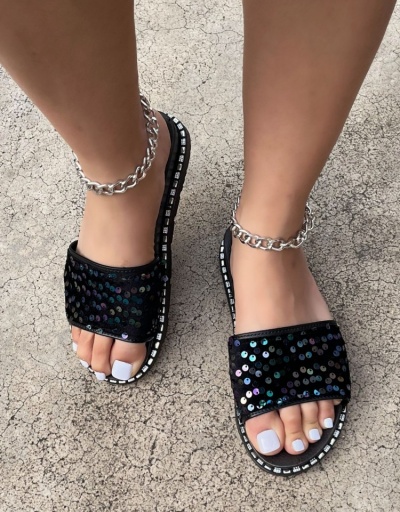 Replica Leisure PVC  Beaded Sequin Women's Slipper #797510 $14.66 USD for Wholesale