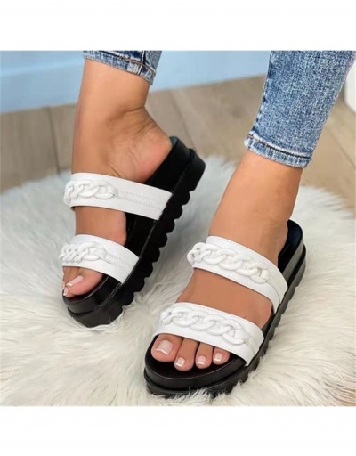 Replica  Women's Casual Chain Platform Slippers #797521 $23.11 USD for Wholesale