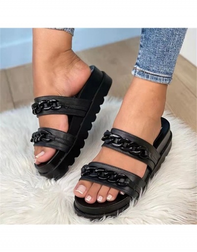 Replica  Women's Casual Chain Platform Slippers #797521 $23.11 USD for Wholesale