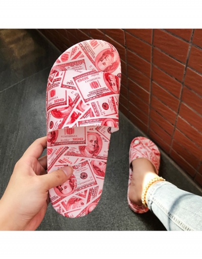 Dollar Printed House Wear Indoor Slide Slippers #797525 $12.30 USD, Wholesale Fashion Slippers