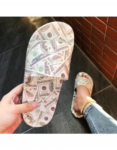 Replica Dollar Printed House Wear Indoor Slide Slippers #797525 $12.30 USD for Wholesale