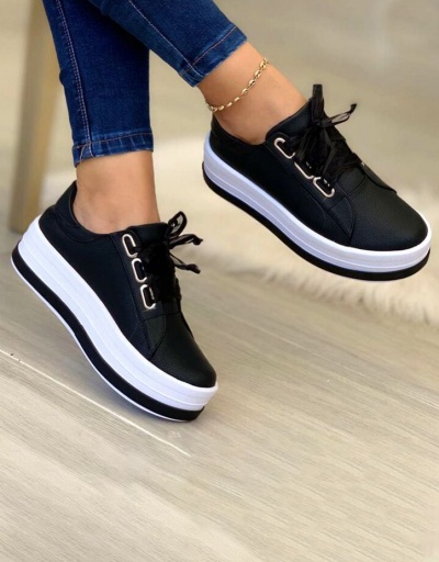 Replica Lightweight Lace Up Casual Chunky Soles Shoes #797526 $20.60 USD for Wholesale