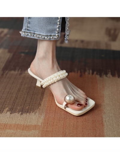  Versatile Fashion Faux Pearl Ladies Slippers #797527 $24.38 USD, Wholesale Fashion Slippers