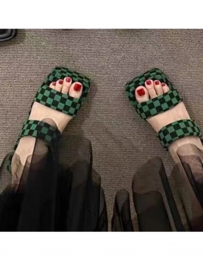 Replica  Fashion Contrast Color Plaid Slippers #797529 $23.66 USD for Wholesale