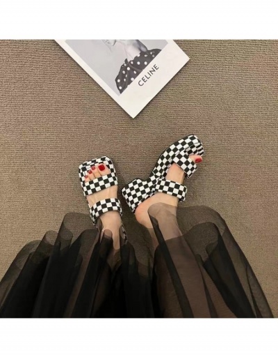 Replica  Fashion Contrast Color Plaid Slippers #797529 $23.66 USD for Wholesale