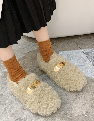 New Arrival Fall Winter Plush Cotton Shoes #797533 $19.73 USD, Wholesale Fashion Flats