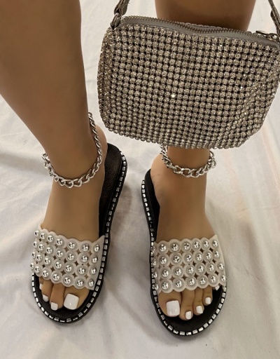 Replica  European PVC Rhinestone Hollowed Out Women's Slipper #797535 $14.08 USD for Wholesale