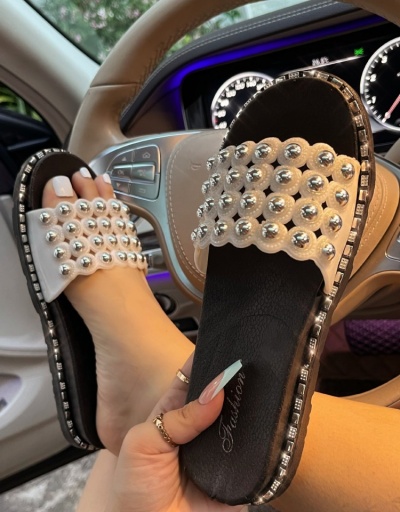 Replica  European PVC Rhinestone Hollowed Out Women's Slipper #797535 $14.08 USD for Wholesale