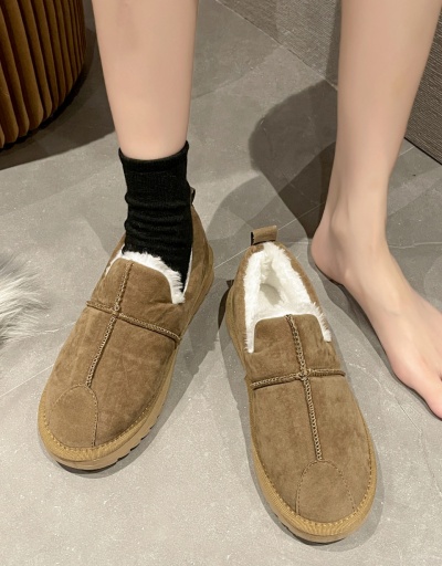 Casual Winter Plush Flats Cotton Shoes #797536 $18.90 USD, Wholesale Fashion Flats