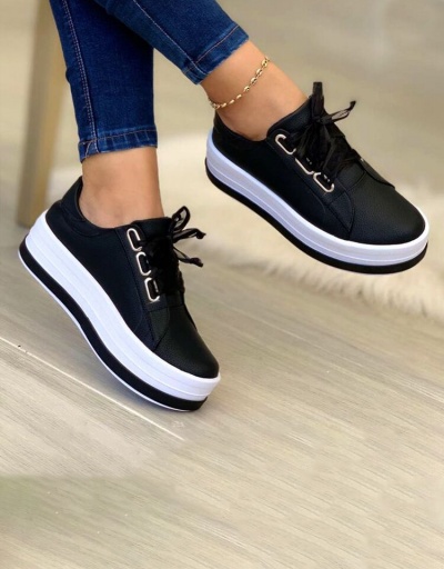 Replica New Arrival Casual Chunky Soles Women Flats #797542 $27.51 USD for Wholesale