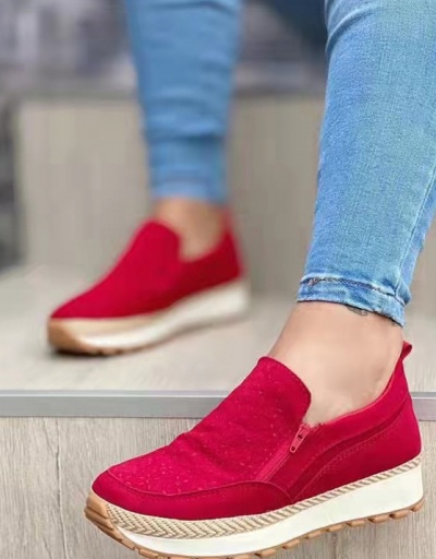 Replica Solid Casual Chunky Soles Slip On Shoes #797544 $28.73 USD for Wholesale