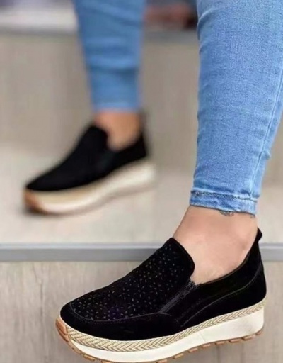 Replica Solid Casual Chunky Soles Slip On Shoes #797544 $28.73 USD for Wholesale