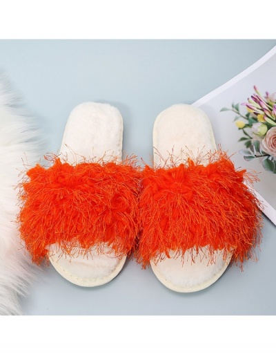 Replica  Korean Pure Color Plush Women's Casual Wool Slipper #797545 $12.94 USD for Wholesale