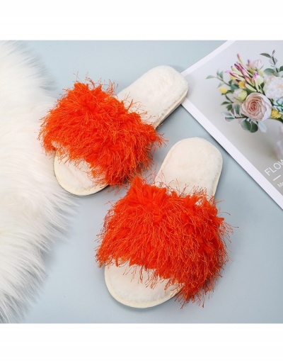 Replica  Korean Pure Color Plush Women's Casual Wool Slipper #797545 $12.94 USD for Wholesale