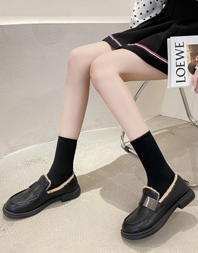 Replica Preppy Style Vintage Fall Plush Slip On Shoes #797552 $28.15 USD for Wholesale