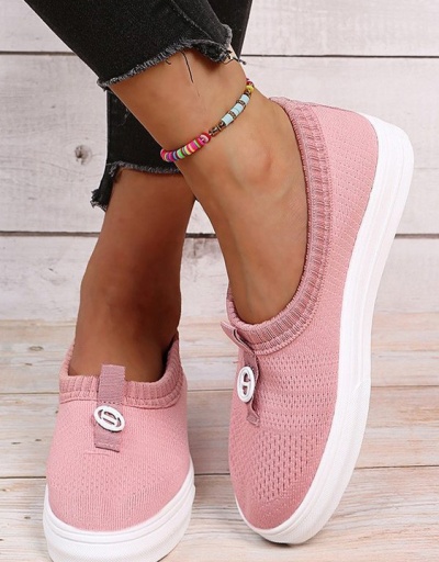 Replica Simple Solid Breathable Slip On Shoes #797569 $24.80 USD for Wholesale