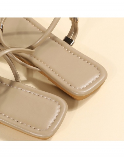 Replica  Fashion Women's Pure Color Flat Sandals #797577 $18.59 USD for Wholesale