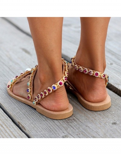 Replica  Colorful Rhinestone Sandals For Women #797587 $19.87 USD for Wholesale