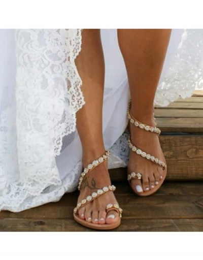 Replica  Fashion Summer Rhinestone Sandals For Women #797604 $18.40 USD for Wholesale