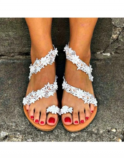 Replica  Bohemian Lace Lacework Beach Sandals #797608 $19.87 USD for Wholesale