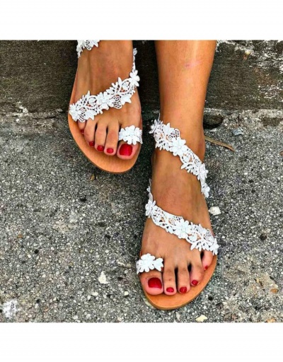 Replica  Bohemian Lace Lacework Beach Sandals #797608 $19.87 USD for Wholesale