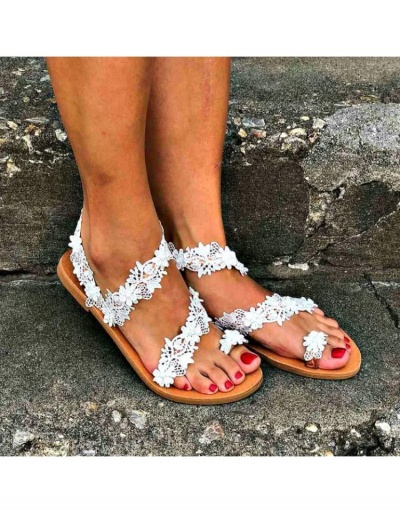 Replica  Bohemian Lace Lacework Beach Sandals #797608 $19.87 USD for Wholesale