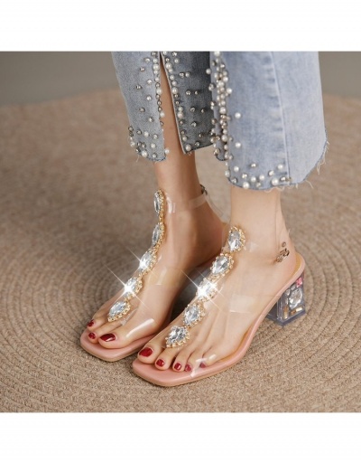  Fashion Crystal Rhinestone Heeled Sandals #797615 $36.86 USD, Wholesale Fashion Sandals