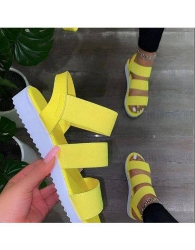 Replica  Fashion Contrast Color Platform Sandals #797617 $15.90 USD for Wholesale